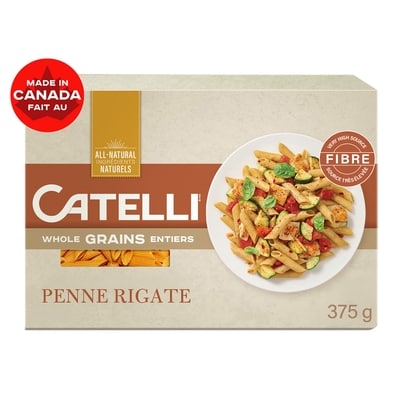 Catelli Pâtes Grains Entiers, Penne Rigate 375 g, 1,01 $/100g