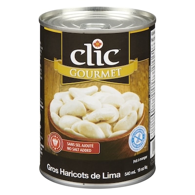 Clic Haricots de Lima, gros 540 ml, 0,55 $/100ml
