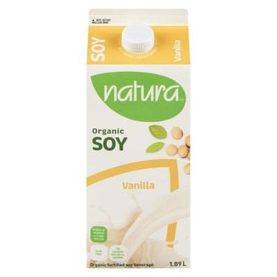 Natura Organic fortified soy beverage vanilla 1.89 l, $0.23/100ml