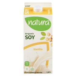 Soy Milk Natura Organic fortified soy beverage vanilla - 1.89 l | Maxi