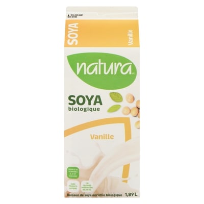 Natura Boisson de soya bio enrichie vanille 1.89 l, 0,28 $/100ml