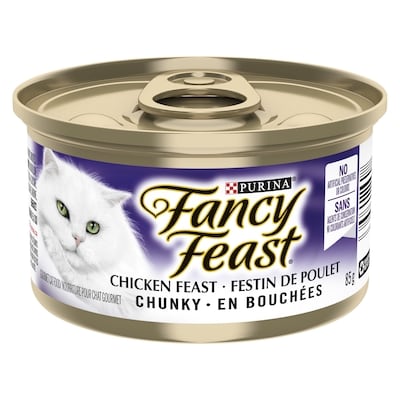 Purina Fancy Feast Festin de Poulet en Bouchées, Nourriture Humide pour Chats 85 g, 1,52 $/100g
