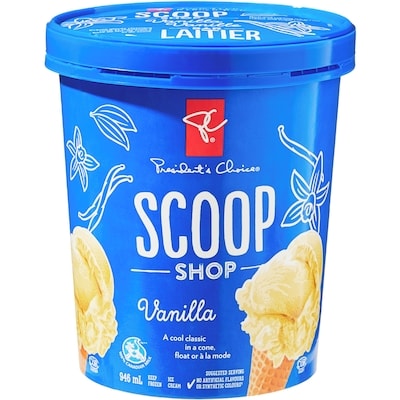 President's Choice Scoop Shop Vanilla Ice Cream 946 ml, $0.48/100ml