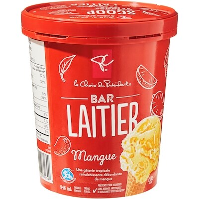 Crème glacée Bar laitier à la mangue
