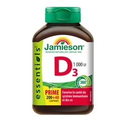 Jamieson Comprimés de vitamine D3 1 000 UI 240 ea, 0,05 $/1ch