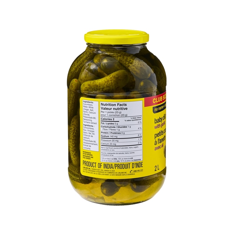 Baby Dill Pickles with Garlic Club Size