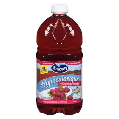 Ocean Spray Cocktail hypocalorique canneberges et framboises 1.89 l, 0,21 $/100ml