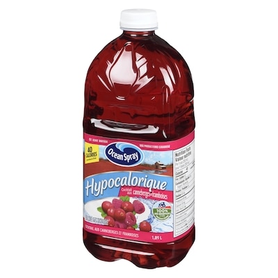 Cocktail hypocalorique canneberges et framboises