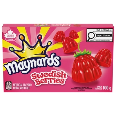 Maynards Swedish Berries Candy, Gummy Candy, Candy Box, perfect for road trips, movie nights, office snacks 100 g, $2.49/100g