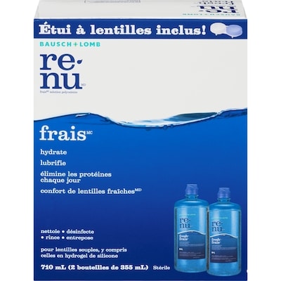 Bausch & Lomb Solution polyvalente renu frais format voyage 2x355.0 ml, 2,67 $/100ml