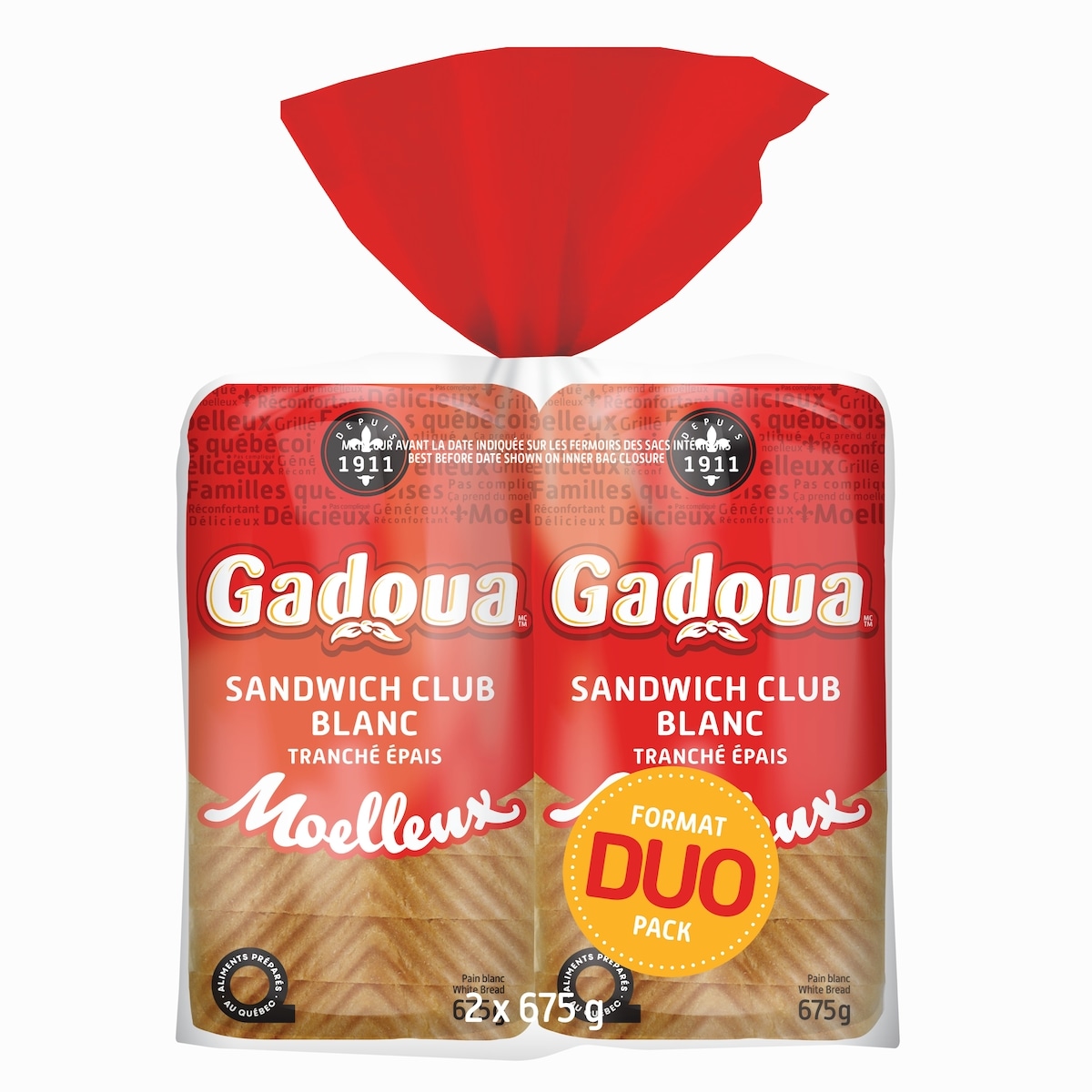 Gadoua White Bread Sandwich Club Duo Pack 2x675.0 g, $0.44/100g