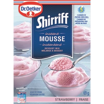 Dr. Oetker Préparation pour mousse aux fraises 69 g, 4,33 $/100g