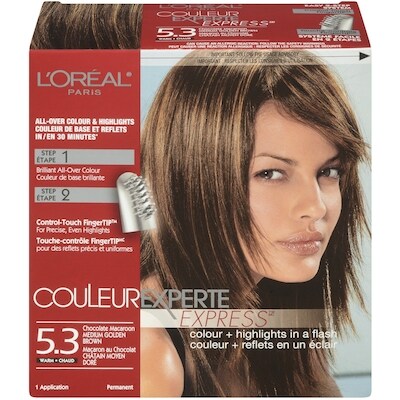 L’Oréal Colorant capillaire Couleur Experte Express 5.3 Macaron au chocolat châtain moyen doré 1 ea, 27,99 $/1ch