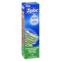 Ziploc Freezer Fresh Produce Bags, Large - 15 ea | Fortinos