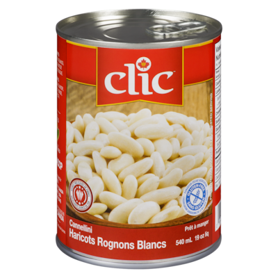 Clic Haricots, blancs 540 ml, 0,33 $/100ml