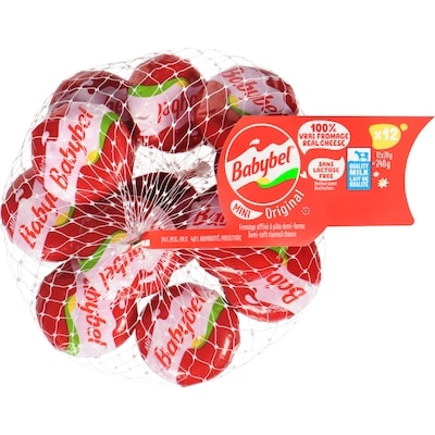 Babybel Original Semi-soft Ripened Cheese 12 x 20g 240 g, $4.37/100g