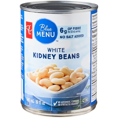 PC Blue Menu White Kidney Beans 540 ml, $0.32/100ml