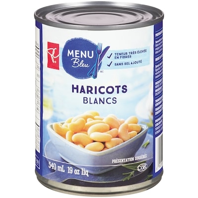 PC Menu Bleu Haricots blancs 540 ml, 0,32 $/100ml