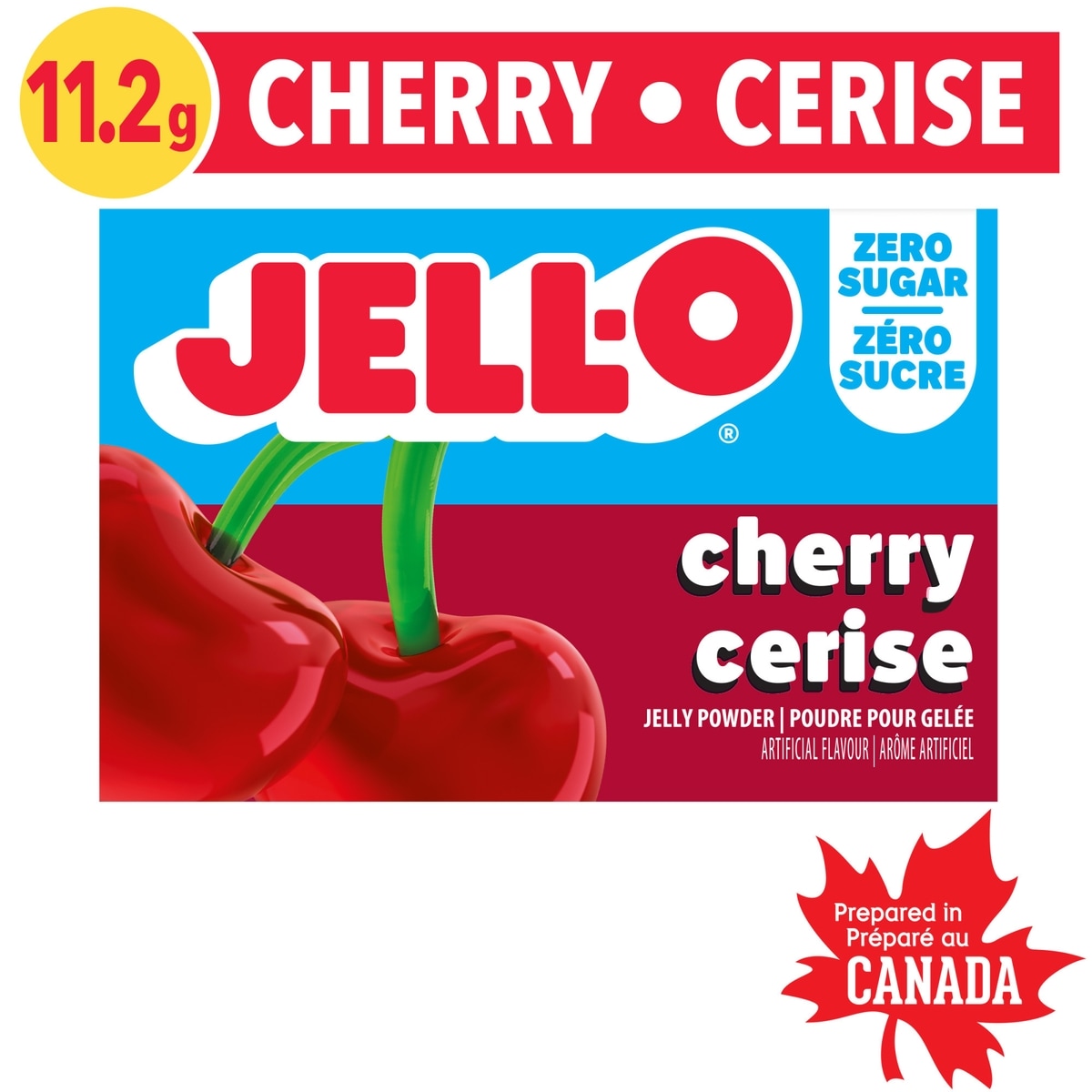 Jell-O Poudre Pour Gelée À La Cerise Légère, Mélange De Gélatine 11.2 g, 15,98 $/100g