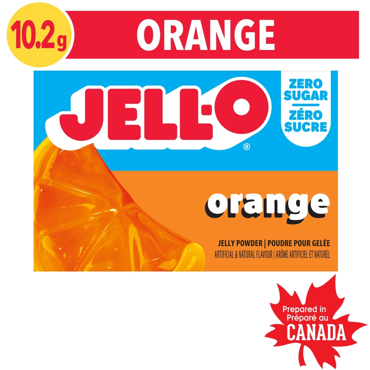Jell-O Poudre Pour Gelée Orange Légère – Préparation Pour Dessert En Gélatine 10.2 g, 17,55 $/100g