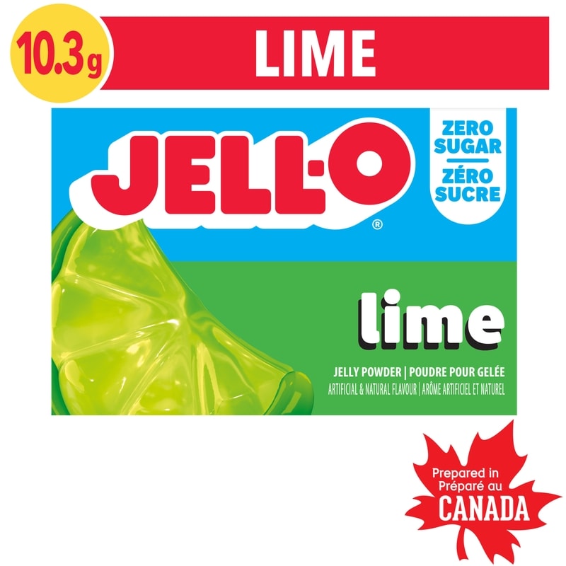 Jell-O Zero Sugar Lime Jelly Powder Mix - 10.3 g | Atlantic Superstore