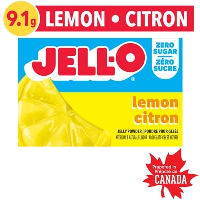 Jell-O Zero Sugar Lemon Jelly Powder Mix 9.1 g, $16.37/100g