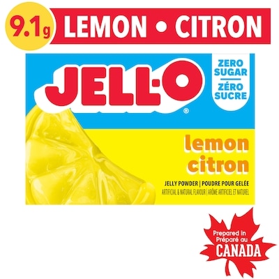 Jell-O Poudre pour gelée citron légère, mélange de gélatine 9.1 g, 19,67 $/100g