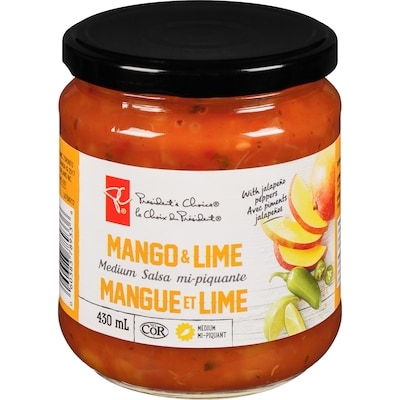 President's Choice Mango and Lime Medium Salsa 430 ml, $1.05/100ml