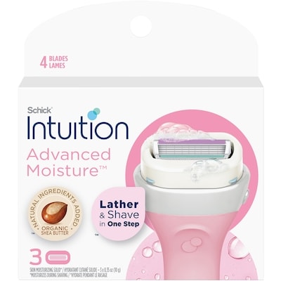 Schick Intuition Advanced Moisture Women’s Razor Refills with Shea Butter, 3 count 3 ea, $6.00/1ea