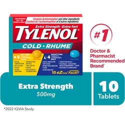 Tylenol Cold, Extra Strength 10 ea, $0.75/1ea