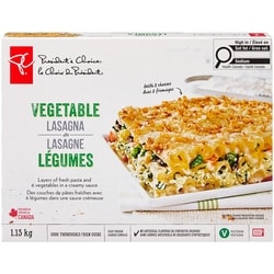 President's Choice Vegetable Lasagna 1.13 kg, $1.02/100g