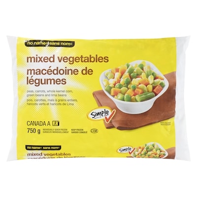 No Name Mixed Vegetables 750 g, $0.40/100g