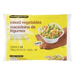 Sans Nom Macédoine de légumes 750 g, 0,53 $/100g