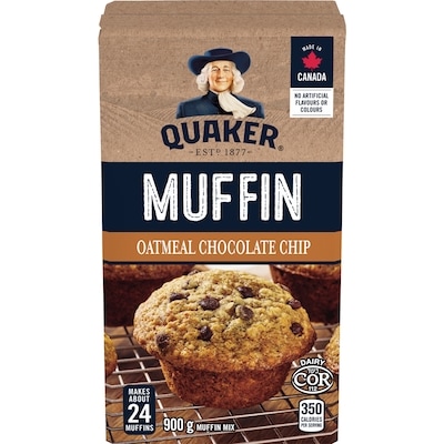 Quaker Oatmeal Chocolate Chip Muffin Mix 900 g, $0.67/100g