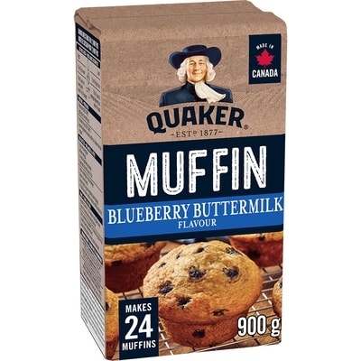 Quaker Mélange à muffins Bleuets et babeurre 900 g, 0,78 $/100g