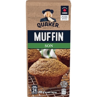 Quaker Mélange à muffins Son 900 g, 0,72 $/100g