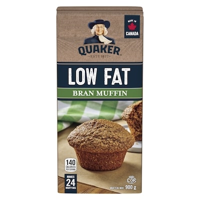 Quaker Low Fat Bran Muffin Mix 900 g, $0.61/100g