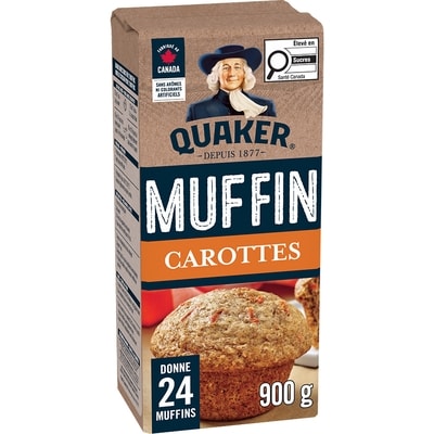 Quaker Mélange à muffins Carottes 900 g, 0,78 $/100g