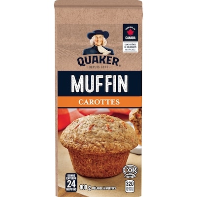 Quaker Mélange à muffins Carottes 900 g, 0,72 $/100g