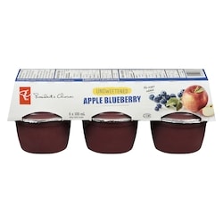 President's Choice Unsweetened Apple Blueberry Apple Sauce 6x100.0 ml, $0.50/100ml