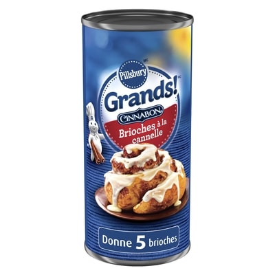 Pillsbury Brioches à la Cannelle Grands! avec Glaçage de , Cannelle, 5 unités 496 g, 0,81 $/100g