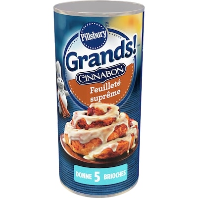 Pillsbury Brioches à la cannelle Grands! Feuilleté suprême avec glaçage 468 g, 1,11 $/100g