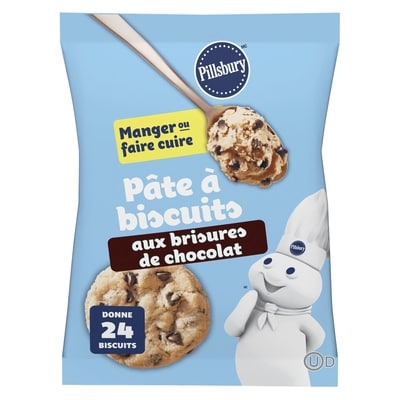 Pillsbury Pâte à biscuits aux pépites de chocolat, Prête à cuire, 24 unités 454 g, 1,10 $/100g