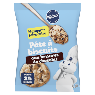 Pillsbury Pâte à biscuits aux pépites de chocolat, Prête à cuire, 24 unités 454 g, 1,21 $/100g