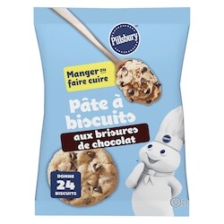 Pillsbury Pâte à biscuits aux pépites de chocolat, Prête à cuire, 24 unités 454 g, 1,21 $/100g