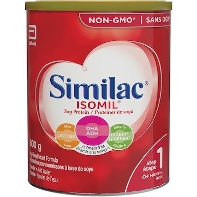 Similac Préparation en poudre pour nourrissons avec oméga-3 800 g, 6,00 $/100g 2,72 $/1lb