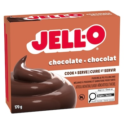 Jell-O Chocolate Cook & Serve Pudding & Pie Filling Mix - 170 g