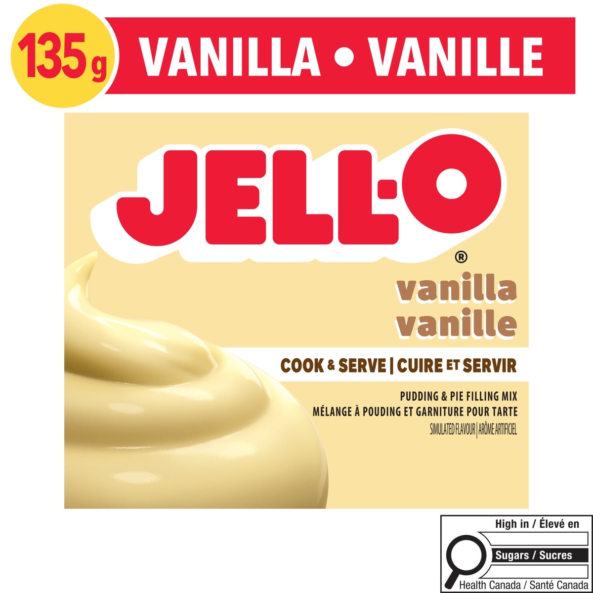 Jell-O Pouding Instantané Et Garniture Pour Tarte Vanille 135 g, 3,18 $/100g