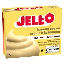 Jell-O Banana Cream Cook & Serve Pudding & Pie Filling Mix - 135 g