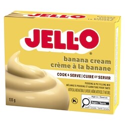 Jell-O Banana Cream Cook & Serve Pudding & Pie Filling Mix - 135 g